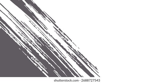 Fondo de trazo de pincel Grunge. Trazo de pincel blanco aislado sobre fondo blanco abstracto.