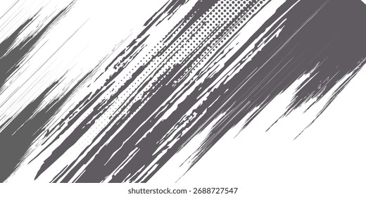 Grunge brush stroke background. White brush stroke isolated on abstract white background.