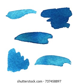 Grunge Brush Stroke blue set