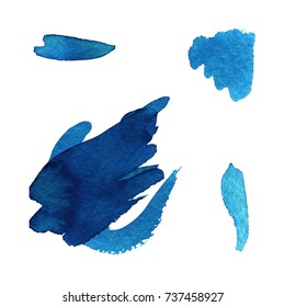 Grunge Brush Stroke blue set