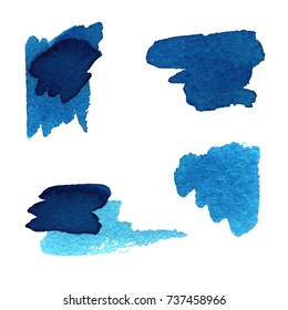 Grunge Brush Stroke blue set