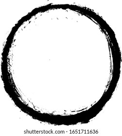 Grunge Brush Stroke Circle Frame Hintergrund