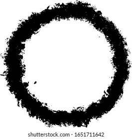 Grunge Brush Stroke Circle Frame Background