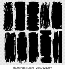 Grunge Brush Stroke Collection: Dirty Textures, Frames, and Splash Elements for Creative Designs