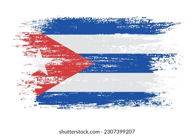 Bandera de cuba de pincel grueso.