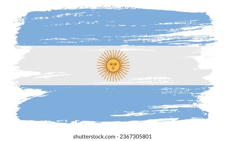 Grunge brush stroke flag of argentina.