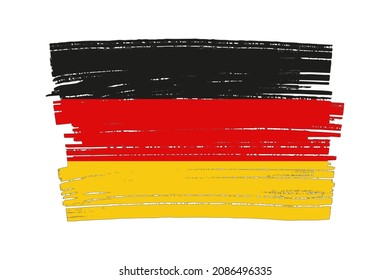 Grunge brush stroke flag of Germany.
