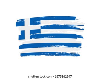 Bandera del derrame de pincel de Grecia.