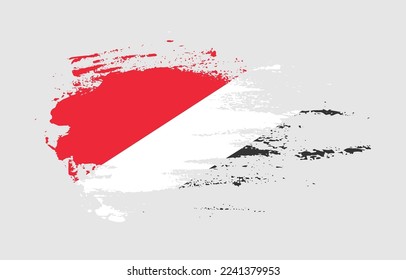 Grunge brush stroke flag of Principality of Sealand with painted brush splatter effect on solid background