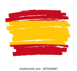 Grunge brush stroke flag of Spain.