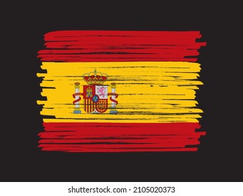 Bandera del derrame de pincel de Grunge de España.