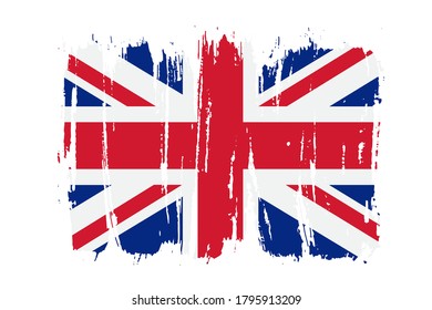 Grunge brush stroke flag of United Kingdom.