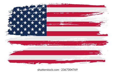 Grunge brush stroke flag of usa.