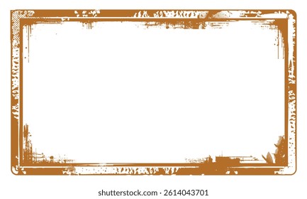 Grunge brush stroke frame – artistic vector border for flyers, cards, and banners.
