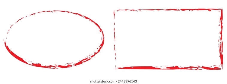 grunge brush stroke frame set.eps10