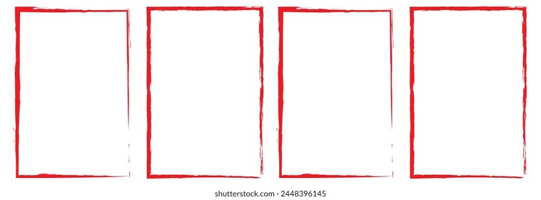 grunge brush stroke frame set.eps10