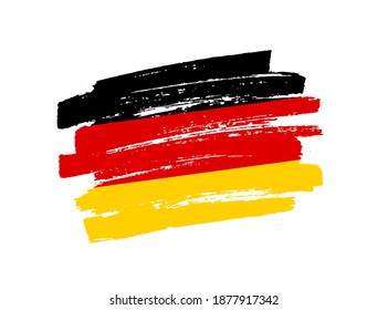 Grunge brush stroke Germany flag.