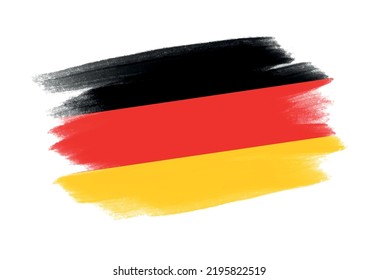 Grunge brush stroke with Germany flag. 