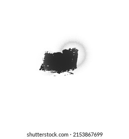 grunge brush stroke halftone vector background  