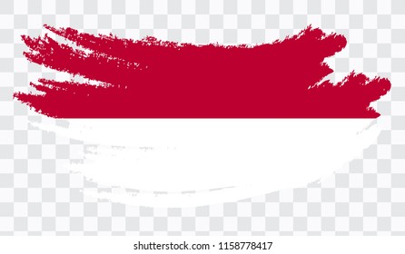 Grunge Brush Stroke Indonesia National Flag Stock Vector Royalty Free Shutterstock