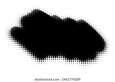 grunge brush stroke ink paint isolated on white background