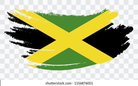 Grunge Brush Stroke Jamaica National Flag Stock Vector Royalty Free