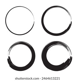 Grunge brush stroke painted frame isolated on white  background. Vector illustration. EPS 10