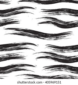 Grunge Brush stroke Seamless pattern.   Paint brush spots background
