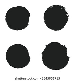 Grunge brush stroke shapes elements design. Vector illustration