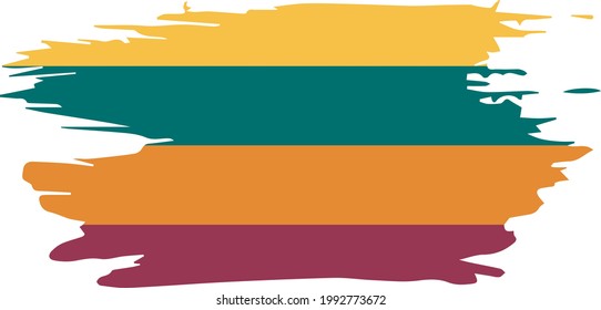 grunge brush stroke sri lanka stripe flag 