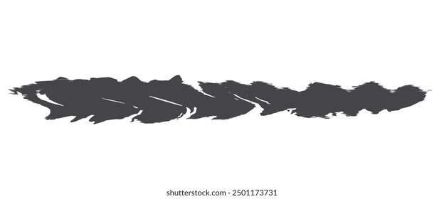 Textura de trazo de pincel grunge. Diseño abstracto de pintura de tinta negra. Elemento de Diseño gráfico de Vector aislado