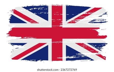 Grunge brush stroke with uk flag.