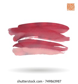 Grunge brush stroke. Vector abstract hand - painted element. Watercolor texture.