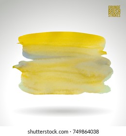 Grunge brush stroke. Vector abstract hand - painted element. Watercolor texture.