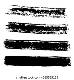 Grunge Brush Stroke . Vector Brush Stroke . Distressed Brush Stroke . Black Brush Stroke . Modern Textured Brush Stroke . Dry Brush Stroke . set