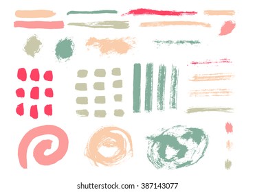 Grunge Brush Stroke . Vector Brush Stroke . Distressed Brush Stroke . Black Brush Stroke . Modern Textured Brush Stroke . Dry Brush Stroke . set
