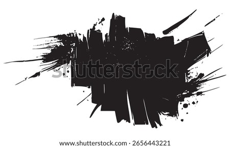 Grunge Brush Stroke Vector for Impactful Artwork and Aggressive Design Elements