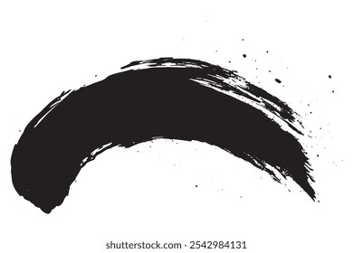 Grunge Brush traça o plano de fundo. Traçados de Pincel preto isolados em plano de fundo branco. Textura grunge Fundo. Abstrato Textura grunge em preto e branco.