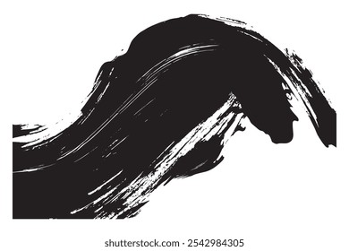 Grunge Brush strokes Background. Black Brush strokes isolated on white background. Grunge texture Background. Abstract Black and white grunge texture.