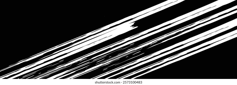 Grunge Brush strokes Background. Black Brush strokes isolated on white background. Grunge texture Background. Abstract Black and white grunge texture.