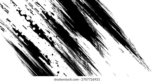 Grunge Brush strokes Background. Black Brush strokes isolated on white background. Grunge texture Background. Abstract Black and white grunge texture.

