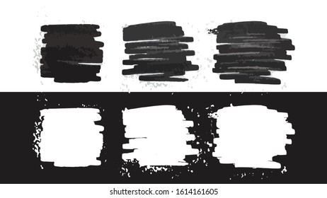 Grunge brush strokes background design element