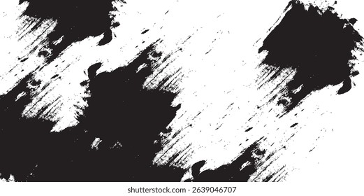 Grunge Brush strokes Background. Grunge Brush strokes texture. Black and white Grunge Background. Black Brush strokes isolated on white background.