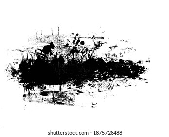 Grunge Brush Strokes Banner Background