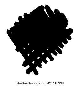 Grunge brush strokes. Black vector brush strokes collection. Grunge stains.