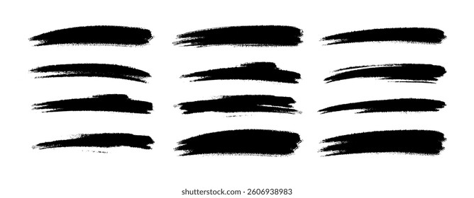 grunge brush strokes bundle vector