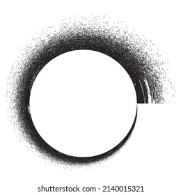 Arañar brochas en forma circular. Ilustración de vectores espirales .Logotipo redondo texturado . Elemento de diseño. Resumen Formas circulares geométricas.Línea radial de grunge giratoria. Círculos concéntricos