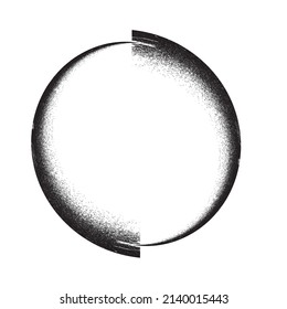 Grunge brush strokes in Circle Form . Spiral Vector Illustration .Textured round Logo . Design element . Abstract Geometric circular shapes .Rotating grunge radial line. Concentric circles