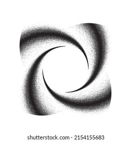 Arañar brochas en forma circular. Ilustración de vectores espirales .Logotipo redondo texturado . Elemento de diseño. Resumen Formas circulares geométricas.Línea radial de grunge giratoria. Círculos concéntricos