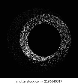 Grunge brush strokes in Circle Form . Spiral Vector Illustration .Textured round Logo . Design element . Abstract Geometric circular shapes .Rotating grunge radial line. Concentric circles